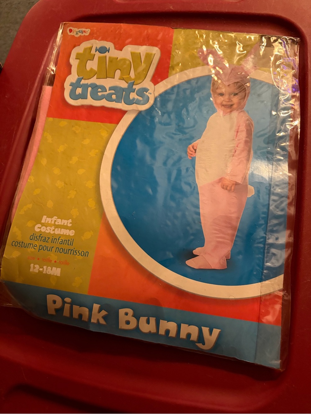 Disguise Tiny Treats Pink Bunny Infant Costume Size 12-18 Months